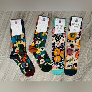 Socks Colorful Crew Socks NWT US Women 5-9 / Men 4-7 Cotton Pattern Socks